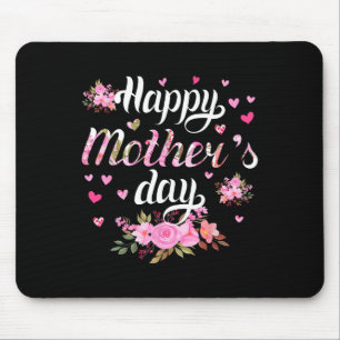 Happy Mother's Day Mummy Women Cute Grandma Floral Mouse Mat