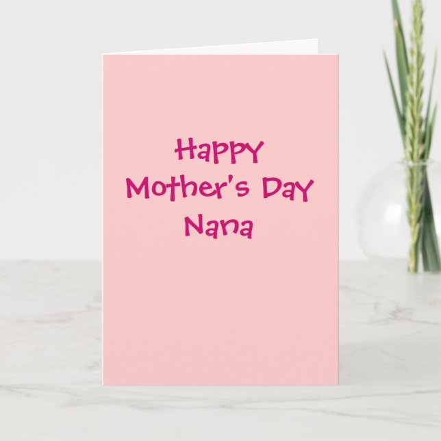 Happy Mother's Day Nana card (Front)