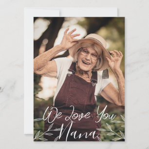 Happy Mother's day, nana, grandma simple 1 photo Holiday Card