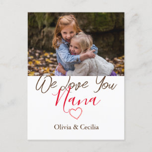 Happy Mother's day, nana, grandma simple photo Holiday Postcard