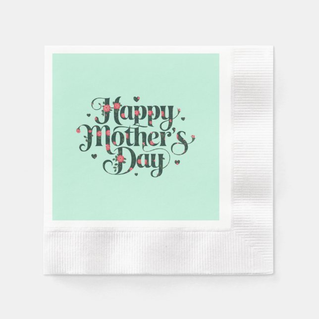Happy Mothers Day Napkin (Front)