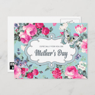 Happy Mother's Day. Old Rose Painting  Postcard