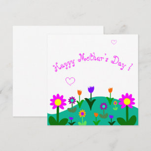 Happy Mother's Day on spring flowers in the c Card