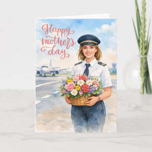 Happy Mother's Day on the runway for pilot Card