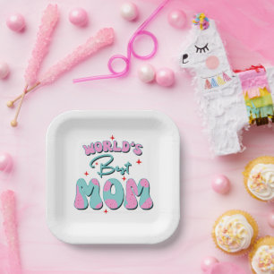 Happy Mothers Day Paper Plate