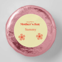 Happy Mother's day peach flowers pink