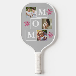 Happy Mother's Day Personalise Photo Collage Text. Pickleball Paddle