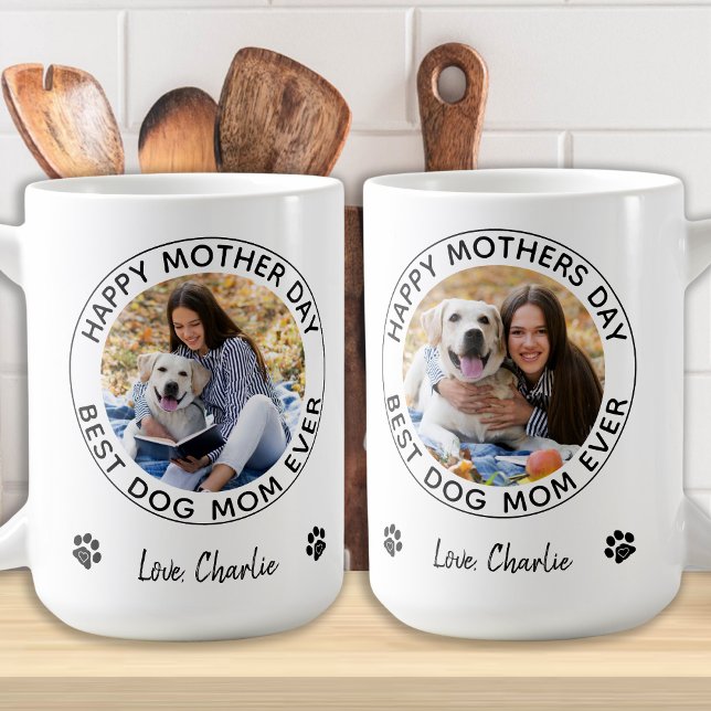 Happy Mother's Day Personalised Pet Photo Dog Mum Coffee Mug (Creator Uploaded)