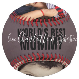 Happy Mothers Day Personalised Worlds Best Mummy Softball