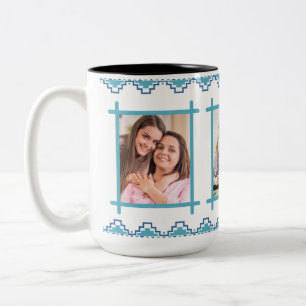 Happy Mother's Day Photo Frame Two-Tone Coffee Mug