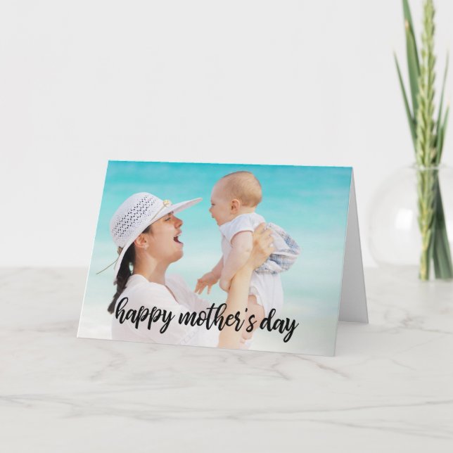 Happy Mother's Day Photo Template Black Script (Front)