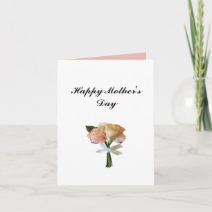 Happy Mother's Day Pink and Yellow Roses Card