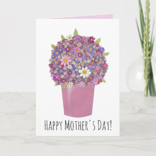 Happy Mother's Day Pink bouquet of flowers", Card