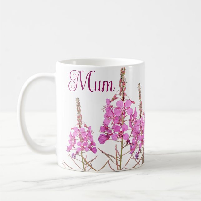 Happy Mother's Day pink floral boho mug for mum (Left)