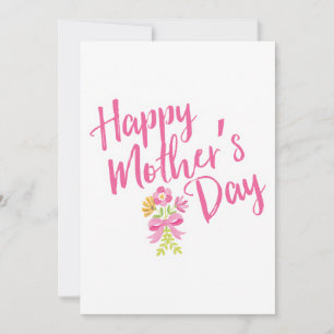 Happy Mother's Day Pink Floral Typography