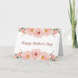 Happy Mother's Day Pink Flowers Card