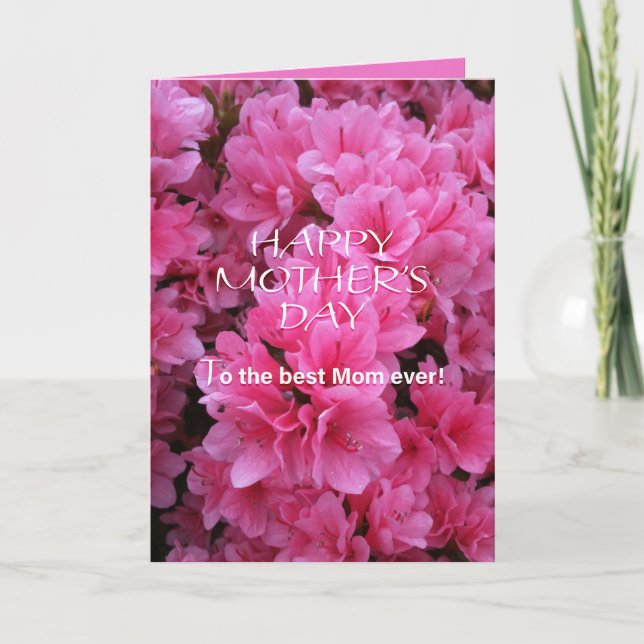 Happy Mother's Day ❤️  PinK Flowers Card (Front)