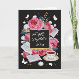 Happy Mother's Day Pink Flowers Sweet Customisable Card