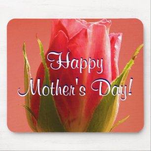 Happy Mother's Day Pink Rose I Mouse Mat