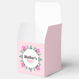 Happy Mother's Day  Pink Tulips Favour Box
