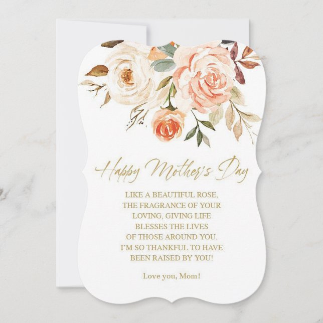 Happy Mother's Day Poem Card (Front)