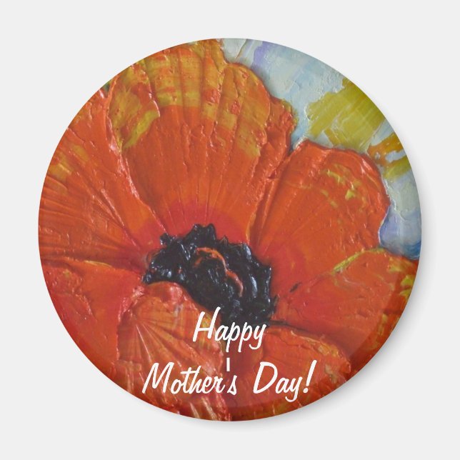 Happy Mother's Day Poppy Magnet (Front)