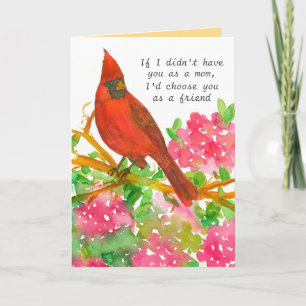 Happy Mother's Day Positive Words Cardinal Bird Card