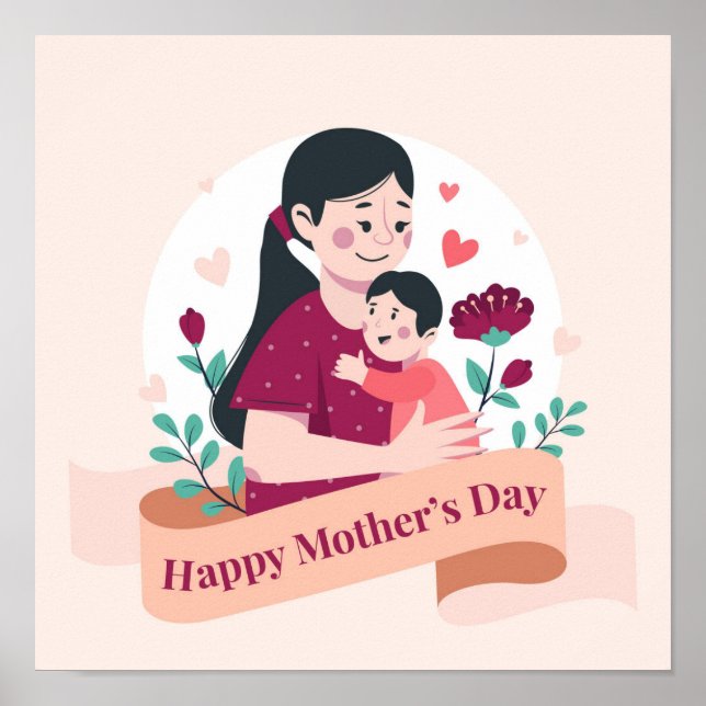Happy mother's day poster (Front)