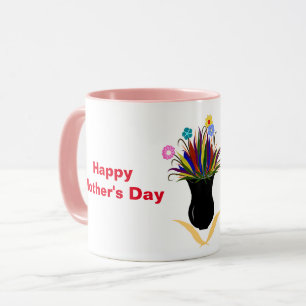 Happy Mother's Day Pretty Flowers Name Mug