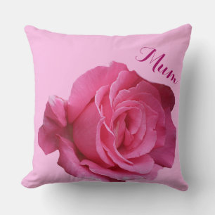 Happy Mother's day pretty pink rose floral vintage Cushion