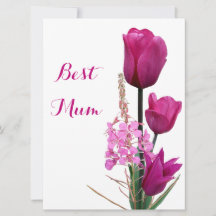 Happy Mother's Day pretty pink tulips floral love