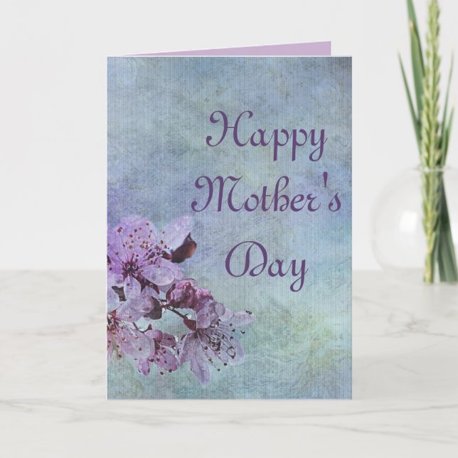 Happy Mother's Day Purple Floral Card (Front)