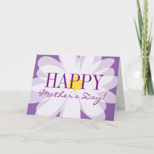 Happy Mother's Day purple floral greeting card