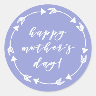 Happy Mother's Day! Purple Mother's Day  Classic Round Sticker