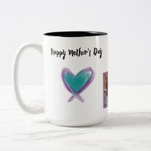 Happy Mother's Day Quote Teal Purple Photograph