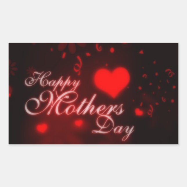 happy mothers day rectangular sticker (Front)