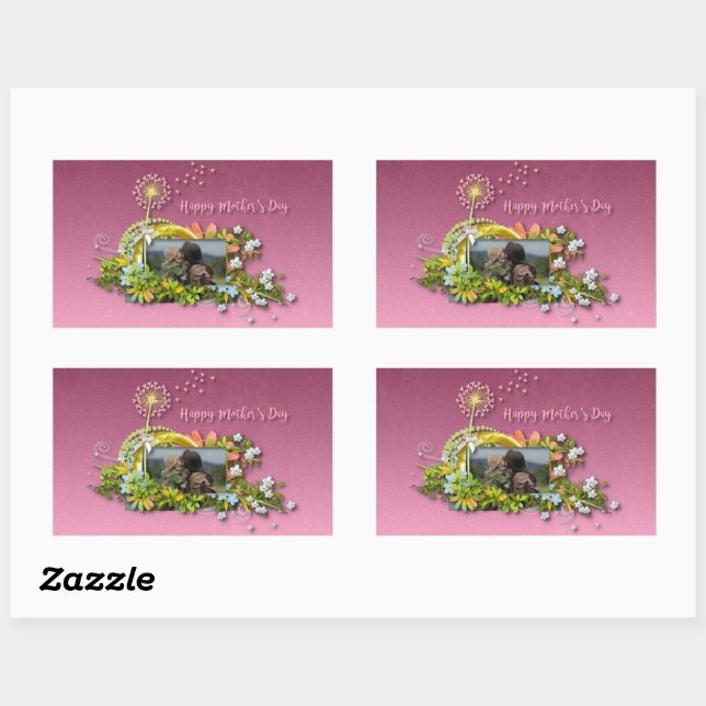 Happy Mother's Day Rectangular Sticker (Sheet)