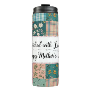 Happy Mother's Day - Retro Cute Quilt Pattern Thermal Tumbler