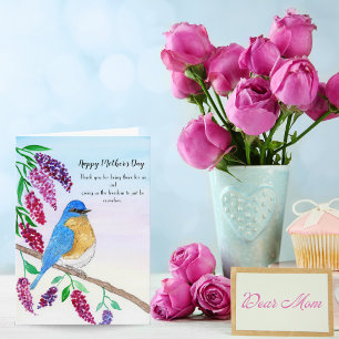 Happy Mother's Day Robin In Wisteria Tree Card