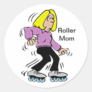 Happy Mother's Day Roller Mum Classic Round Sticker