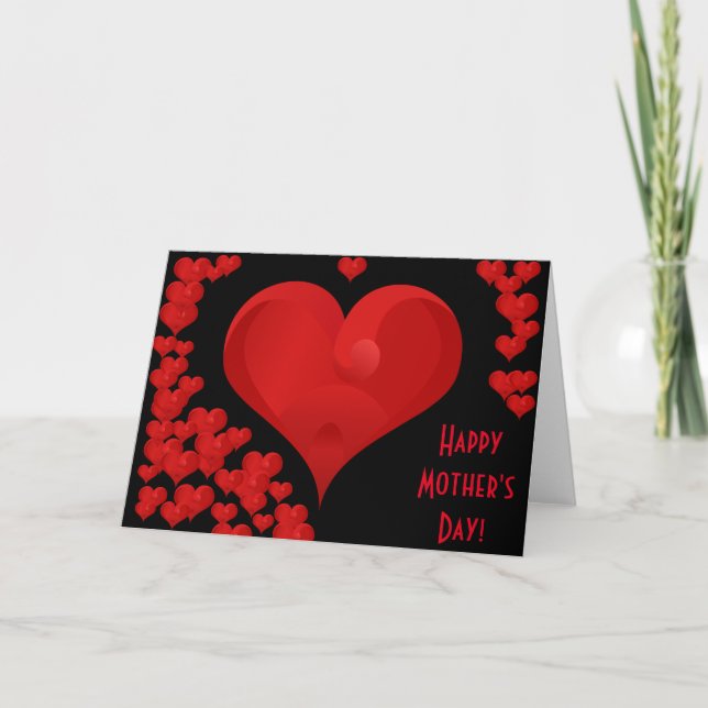 Happy Mother's Day Romantic Sweet Love Hearts Card (Front)