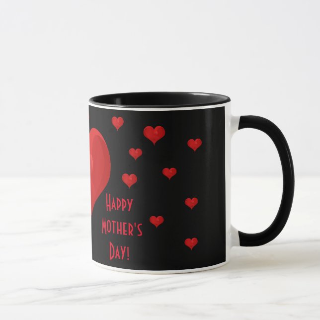 Happy Mother's Day Romantic Sweet Love Hearts Mug (Right)