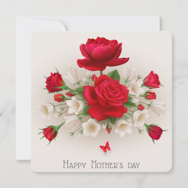 Happy Mother's Day Roses Holiday Card (Front)