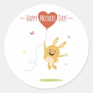 Happy Mothers Day Round Sticker