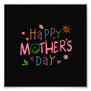 Happy Mothers Day Shirt for Toddler Baby Kids Sayi Photo Print