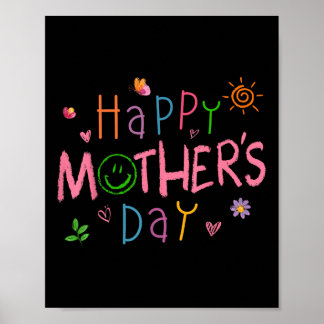 Happy Mothers Day Shirt For Toddler Baby Kids Sayi Poster