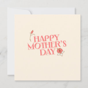 happy mothers day simple and elegant card