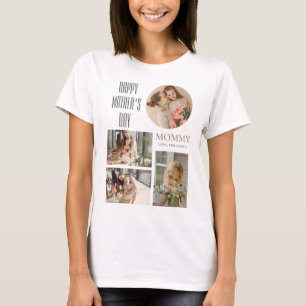 Happy Mothers Day   Simple Modern Script 4 Photo  T-Shirt