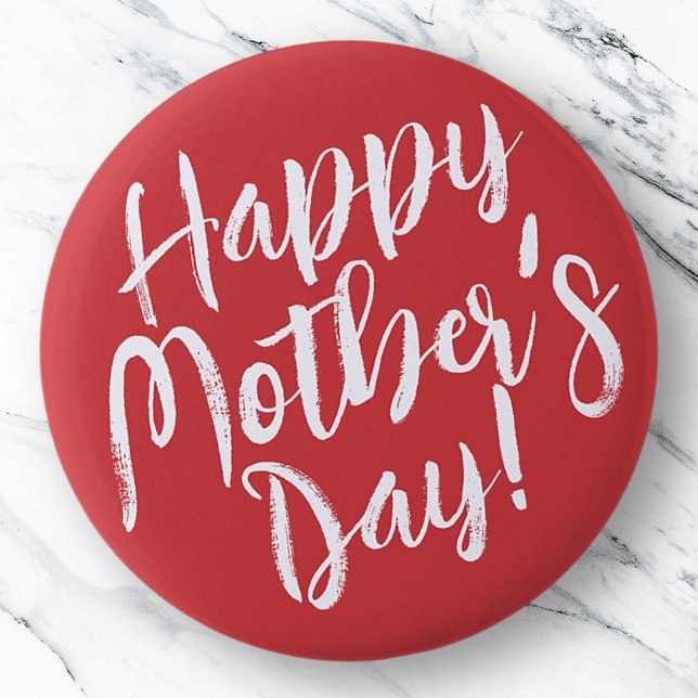 Happy Mother's Day Simple Modern Typography 6 Cm Round Badge (Creator Uploaded)