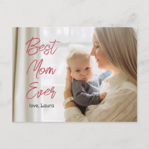 Happy Mother's day simple sweet mum & baby photo  Holiday Postcard